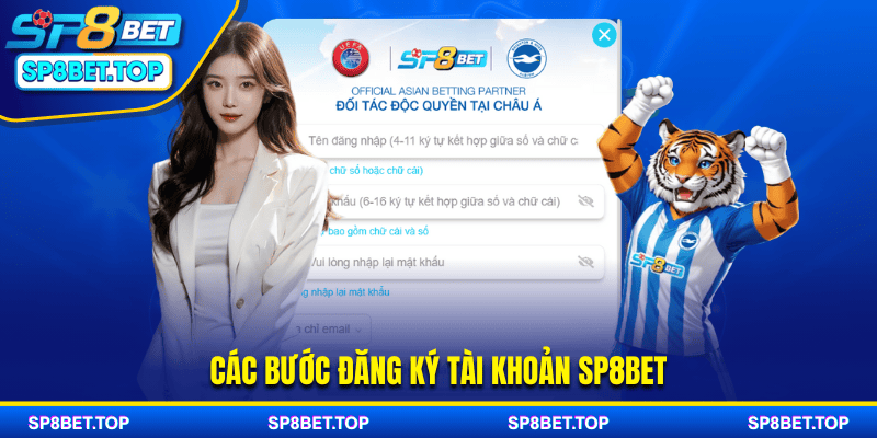 Các bước đăng ký tài khoản SP8BET